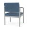 Lesro Lenox Steel Wide Guest Chair Metal Frame, Silver, MD Titan Upholstery LS1201 - alternate 3